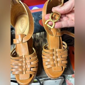 Chloe leather Wedges